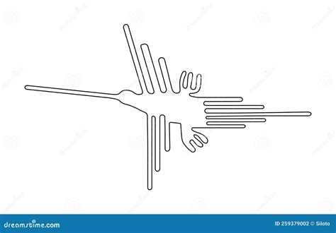 Geoglyph of the Hummingbird from Nazca Stock Vector - Illustration of ...