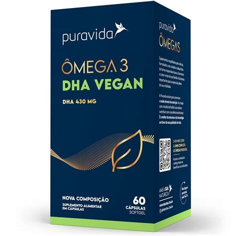 Mega Dha Vegan Caps Puravida Meu Mundo Fit