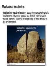 Summary Intro To Weathering Processes Pdf Mechanical Weathering