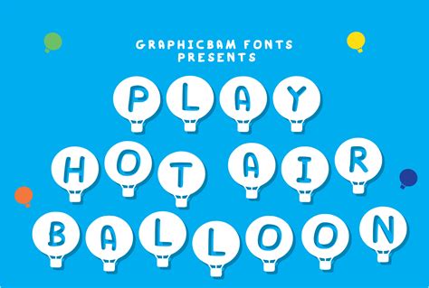 Play Hot Air Balloon Font By GraphicsBam Fonts Creative Fabrica