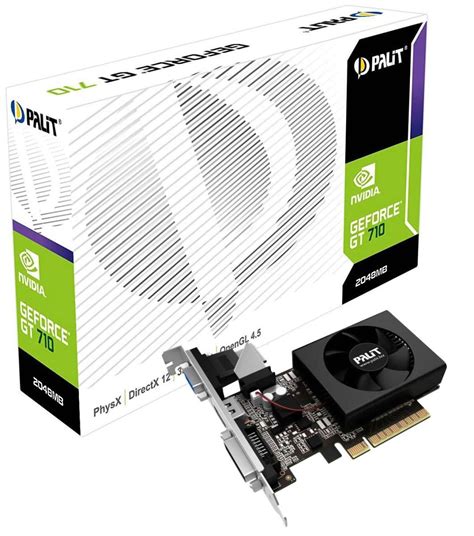 Palit GeForce GT 710 Single NEAT7100HD46 2080F 2GB DDR3 64 Bit PCI E 2