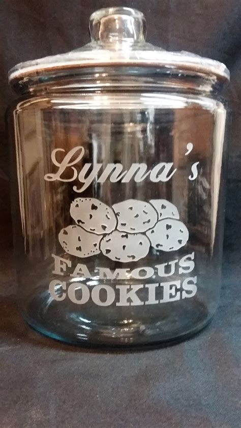 Custom Personalized Etched Cookie Jar Personalized Decor Etsy