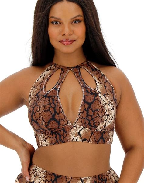 Figleaves Curve Nevada Snakeskin High Neck Bikini Top Shopstyle Two