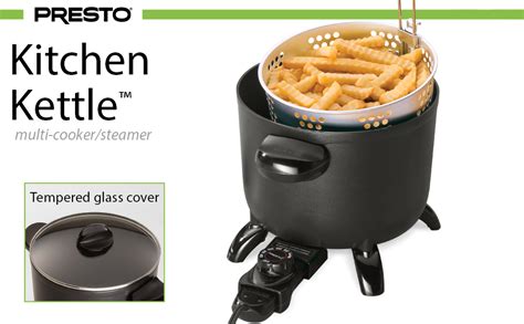 Presto Quart Kitchen Kettle Multi Cooker Steamer And Deep Fryer