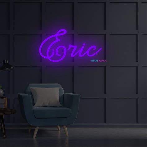 Eric Name Neon Sign Eric Led Neon Sign Custom Name Neon Etsy