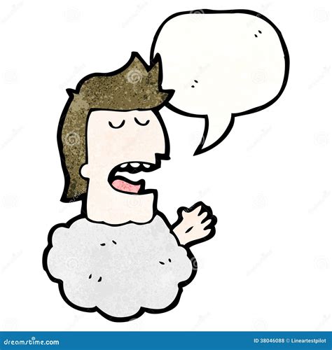 Talking Head In Cloud Cartoon Royalty Free Stock Photos - Image: 38046088