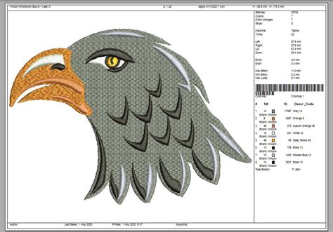 Eagle Embroidery Machine Embroidery Design Instant Download Etsy