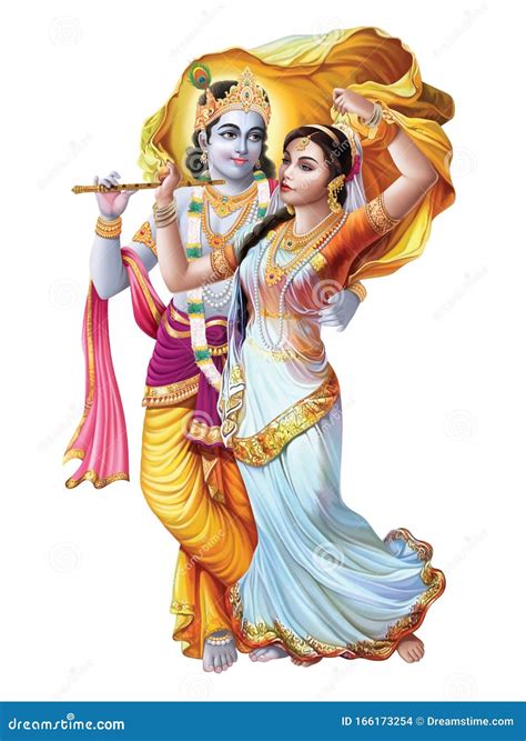 Radha Krishna Playing Holi Cartoon Vector | CartoonDealer.com #50612441