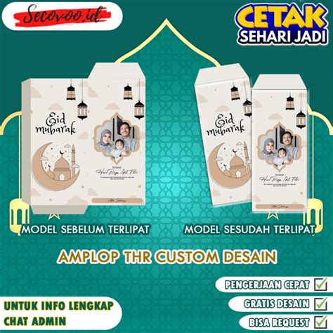 Jual Amplop Thr Lebaran Ukuran Sedang Bisa Custom Foto Dan Nama