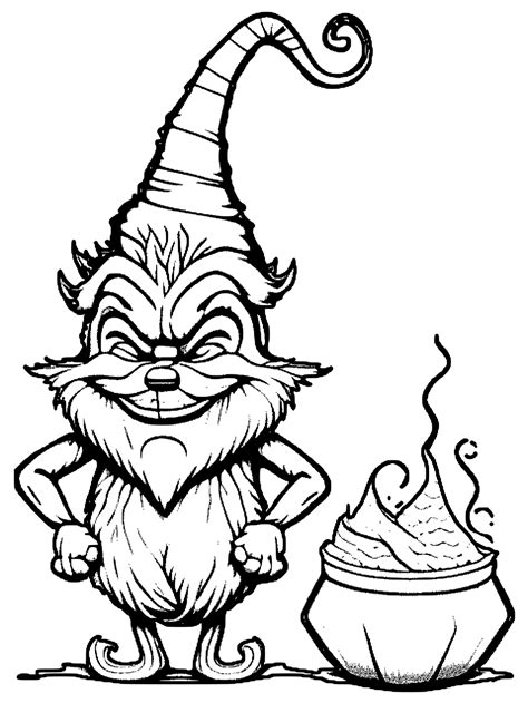 Grinch Coloring Page · Creative Fabrica