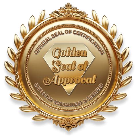 Golden Seal of Approval - Editable Clipart Template