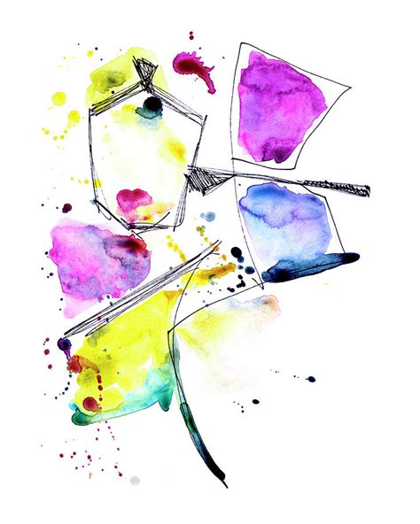 Purple Abstract Watercolor Painting By Marina Matkina Pixels