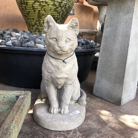 Yoga Cat Cast Stone Garden Statue