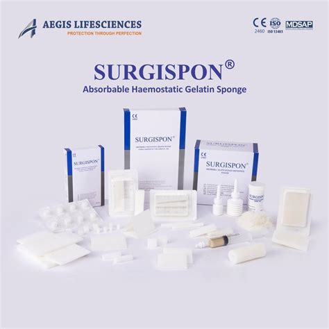 White Ply Surgispon Absorbable Gelatin Sponge Hemostat For Control