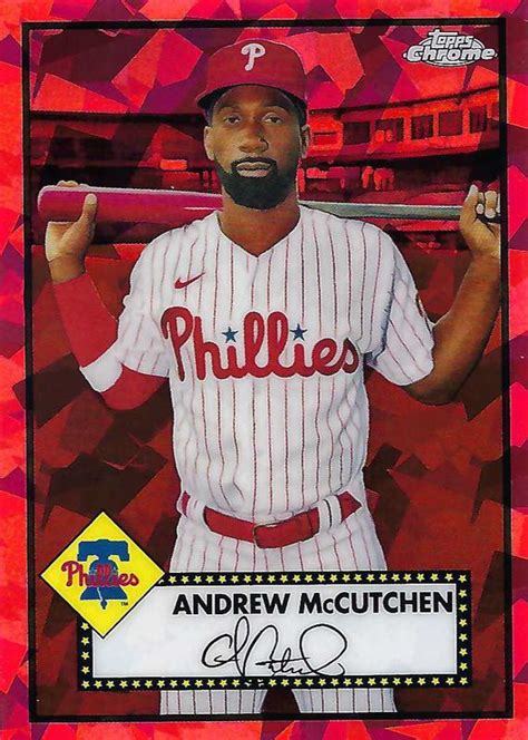 Andrew Mccutchen Topps Chrome Platinum Anniversary Red Atomic