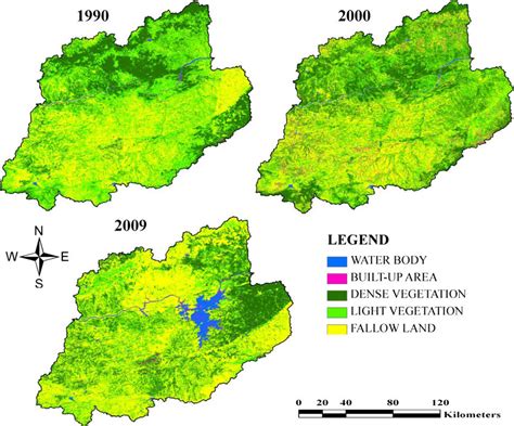 Landuseland Cover Maps Of 1990 2000 And 2009 Download Scientific