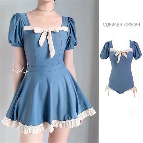 Bikini De Estilo Coreano Para Mujer Traje De Ba O De Una Pieza Monokini Ajustado Ropa