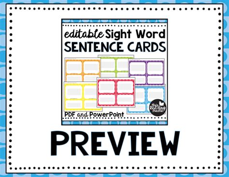 Editable Sight Word Sentence Cards - This Reading Mama