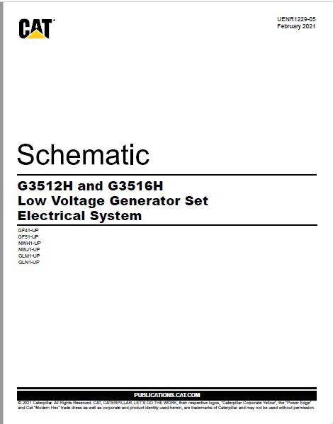 En Cat Engine Generator Set G3512h G3516h Low Voltage Electrical