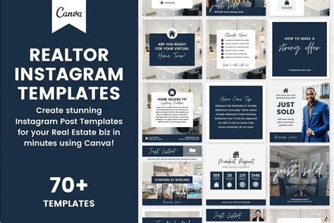 Instagram Real Estate Canva Template Marketing Graphics Real Estate