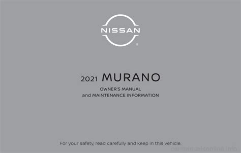 Nissan Murano Owners Manual Pages