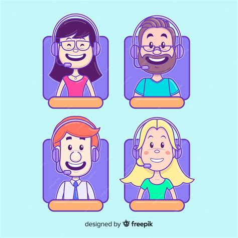 Free Vector | Modern call center composition