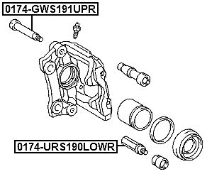 Rear Caliper Slide Pin Febest 0174 GWS191UPR OEM 47814 30300 EBay