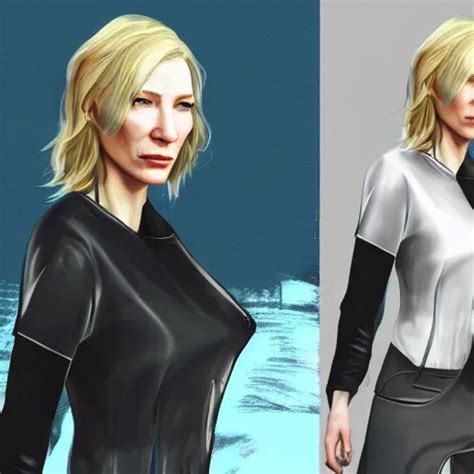 Concept Art Of Cate Blanchett In Grand Theft Auto V Stable Diffusion