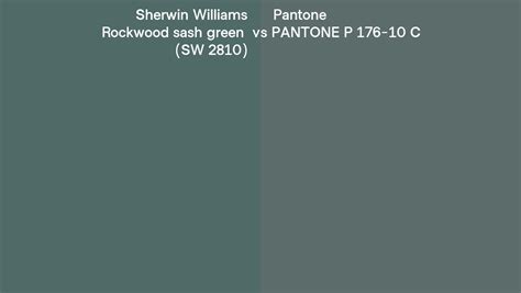 Sherwin Williams Rockwood Sash Green SW 2810 Vs Pantone P 176 10 C