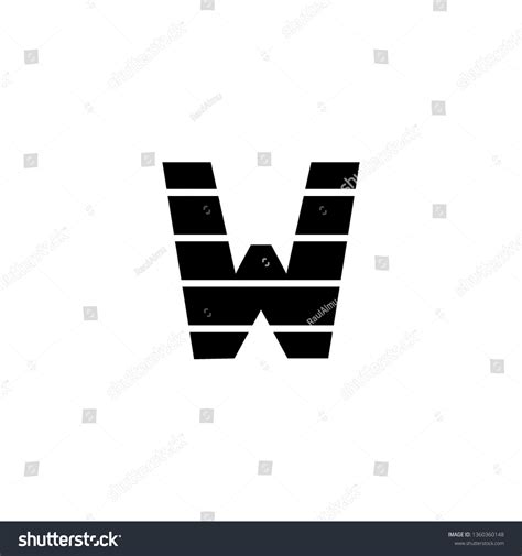 W Font Logo Modern Design Vector Stock Vector (Royalty Free) 1360360148 ...