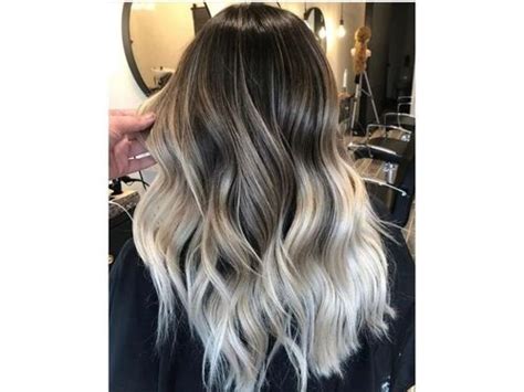 Black And Platinum Ombre Hair