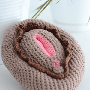 Crochet Vulva Sex Toy Toy for Adult Gifts Crochet Vulva Häkel Vagina Vulva Pipe Knitted