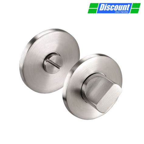 Thumb Turn Lock For Bathroom Doors Brushed Stainless Steel 50mm