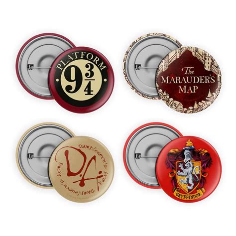 Harry Potter Set Of 4 Badges Pin Badge Sd Toys Harry Potter