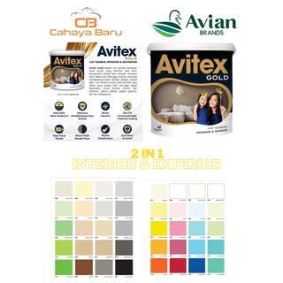 Jual AVITEX GOLD CAT TEMBOK INTERIOR EXTERIOR 5 KG AVIAN Jakarta