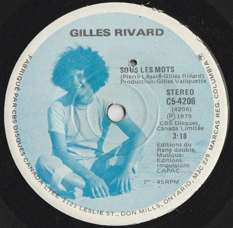 Vinyle Gilles Rivard 50 Disques Vinyl Et CD Sur CDandLP