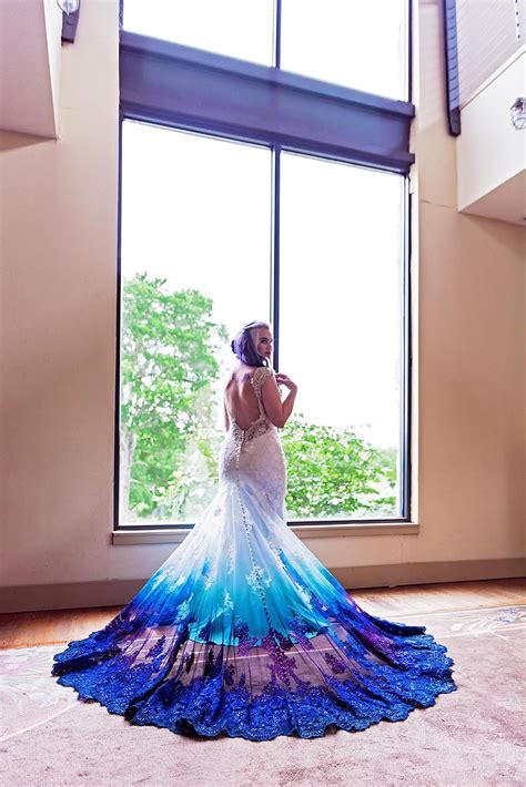 Blue And Purple Ombre Wedding Dress Jazmine Mcelroy