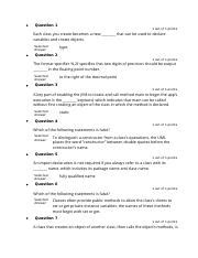 Csis 212 Quiz 2 Part 1 Docx Question 1 1 Out Of 1 Points Each Class