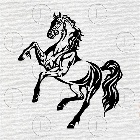 Конь трафарет - 75 фото