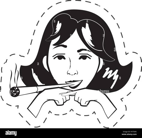 Woman Expression Female Black And White Vector Illustration Eps 10 Stock Vector Image And Art Alamy