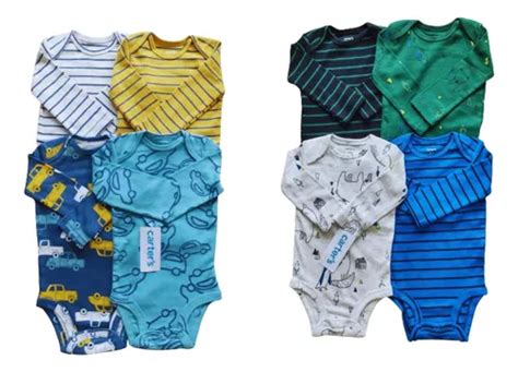 Kit Body Menino Carters Original Menino Manga Longa Frete Gr Tis