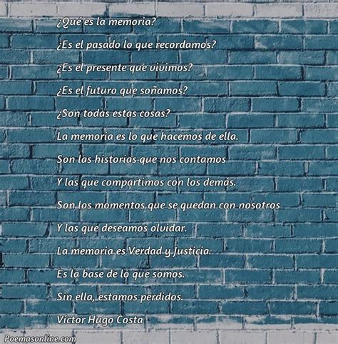 Cinco Poemas Sobre La Memoria Verdad Y Justicia Poemas Online