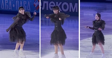 This Ice Skater Just Nailed The Wednesday Addams Viral Dance And You