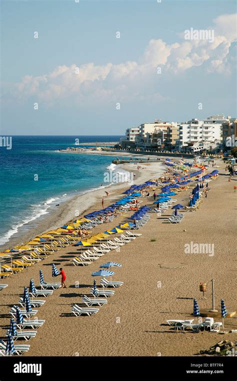 View Over Elli Beach The Main Beach Of Rhodes Town Rhodes Greece