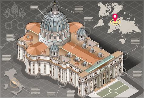 Infograf A Isom Trica De San Pedro Del Vaticano