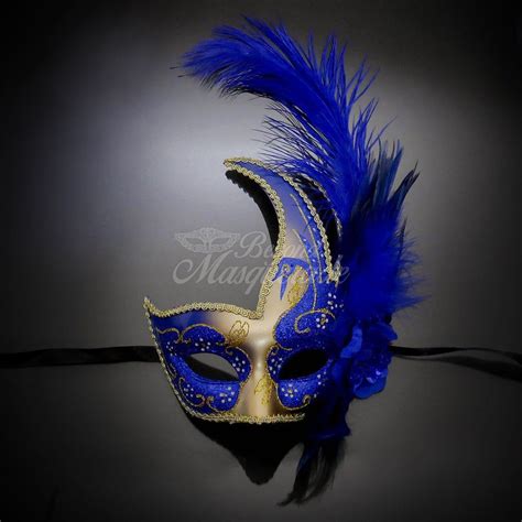 Masquerade mask feather masquerade mask feather masks mardi gras mask ...