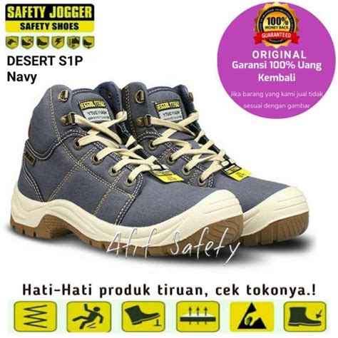 Jual Sepatu Safety Jogger Desert S1P Navy Original Safety Joger