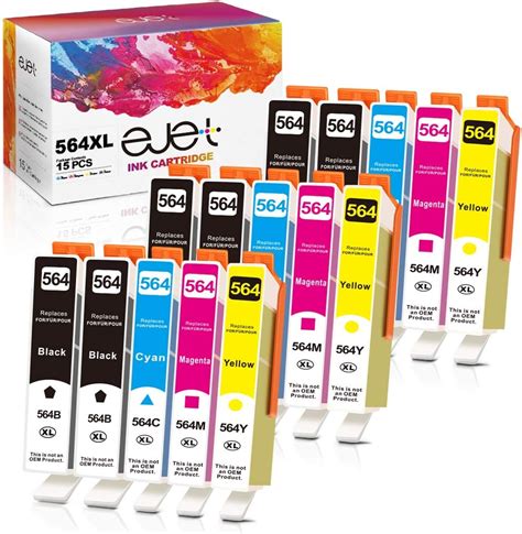 Ejet Compatible 564xl Ink Cartridges Replacement For Hp 564 Ink Cartridges Combo Pack Used For