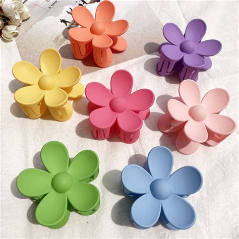 Preppy Aesthetic Flower Hair Claw Clips The Preppy Place Clip Art