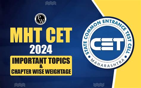 Mht Cet Important Topics Mht Cet Chapter Wise Weightage